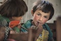 Boy in the only school in the village of Shimshal 3100m is a government school taught by teachers based in the village