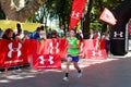 Boy running on half-marathon competition Royalty Free Stock Photo