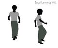 Boy in Running pose on white background