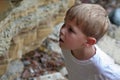 Boy's expression of amazement Royalty Free Stock Photo