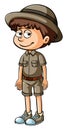 Boy in safari outfit