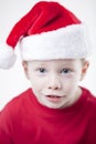 Boy in Santa Hat Royalty Free Stock Photo