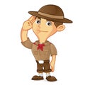 Boy scout cartoon saluting