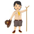 Boy Scout Vector Illustration Royalty Free Stock Photo