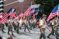 Boy Scouts Group Marching in Grand Floral Parade