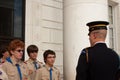 Boy Scouts and Honor Guard Royalty Free Stock Photo