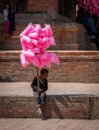 Boy Selling Cotton Candy Royalty Free Stock Photo