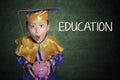 Boy shock on education fees Royalty Free Stock Photo