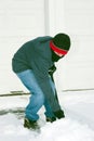 Boy Shoveling Snow Royalty Free Stock Photo