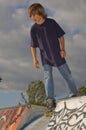 Boy at the Skate Park Royalty Free Stock Photo