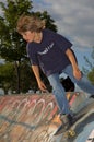 Boy at the Skate Park Royalty Free Stock Photo