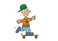 Boy on skateboard