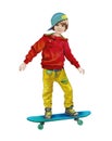 The boy on a skateboard