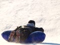 Boy sledding Royalty Free Stock Photo