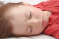 Boy sleeping 3 years old closeup Royalty Free Stock Photo
