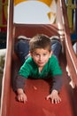 Boy on slide Royalty Free Stock Photo