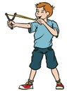 Boy with slingshot