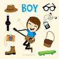 Boy Smart Cartoon Vector