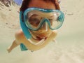 Boy snorkeling Royalty Free Stock Photo