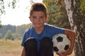 Boy with a soccer ball