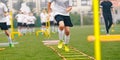 Boy Soccer Player In Training. Young Soccer Players at Practice Session