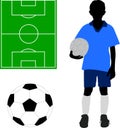 Boy in soccer uniform