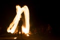 Fire ritual Sirni Zagovezni before Easter Royalty Free Stock Photo