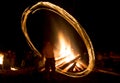 Fire ritual Sirni Zagovezni before Easter Royalty Free Stock Photo