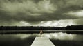 Boy standing on a Footbridge Royalty Free Stock Photo