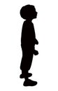 A boy standing body silhouette vector Royalty Free Stock Photo