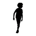 A boy standing, silhouette vector Royalty Free Stock Photo