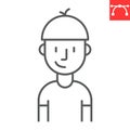 Boy student line icon Royalty Free Stock Photo