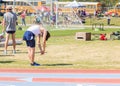 Boy Exhausted After 1600 Meter Heat at Invitational