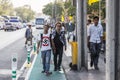 Young man with swastika T-shirt