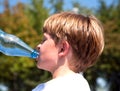 Boy is sweating and thursty Royalty Free Stock Photo