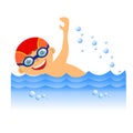 Boy swimmer Royalty Free Stock Photo