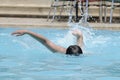 Boy in swimming in the pool Royalty Free Stock Photo