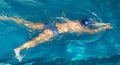 Boy swimming in the pool Royalty Free Stock Photo