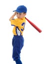 Boy swinging a baseball bat Royalty Free Stock Photo