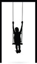Boy swinging on swing Royalty Free Stock Photo
