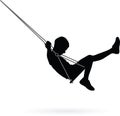 Boy swinging on a swing Royalty Free Stock Photo