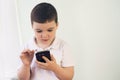 Boy with tablet Royalty Free Stock Photo