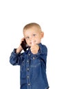 Boy talking on phone