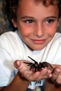 Boy with tarantula