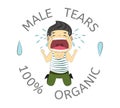 Boy in tears - vector illustration