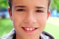 Boy teenager closeup face macro happy smiling Royalty Free Stock Photo