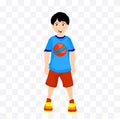 boy teenanger character illustration on white background