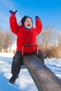 Boy on a teeter