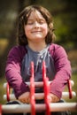 Boy on teeterboard Royalty Free Stock Photo