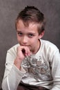 Boy thinking Royalty Free Stock Photo